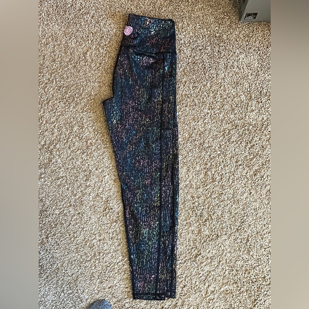 Love Her brand Multi colored raindrop leggings